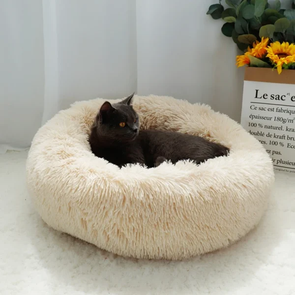 Plush Pet Bed-Light Coffee