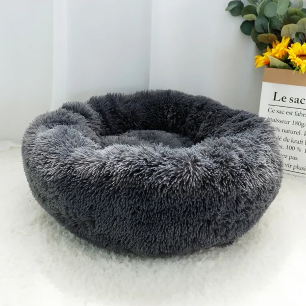 Plush Pet Bed-gray