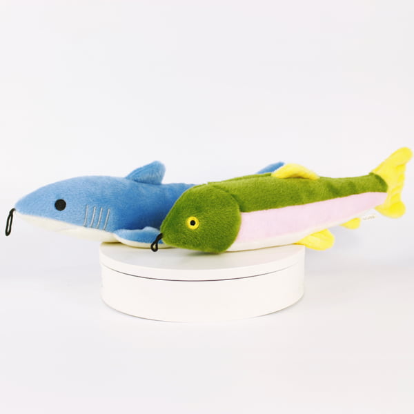 Plush Dog Toys with Squeakers-shark and fish