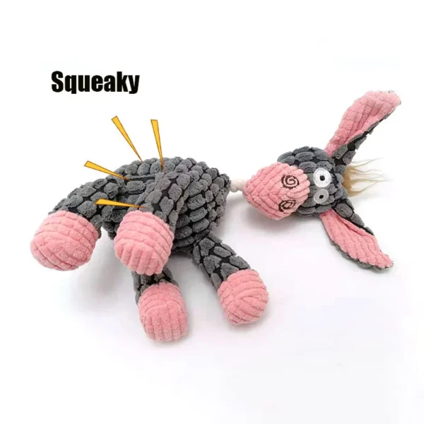 Plush Dog Toys Donkey Shape with Squeaker-squeaker